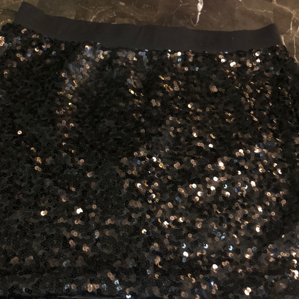 Black sequin bodyvon skirt plus size 2